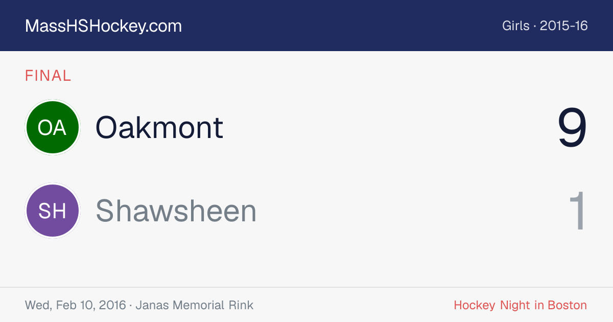 Oakmont at Shawsheen score card