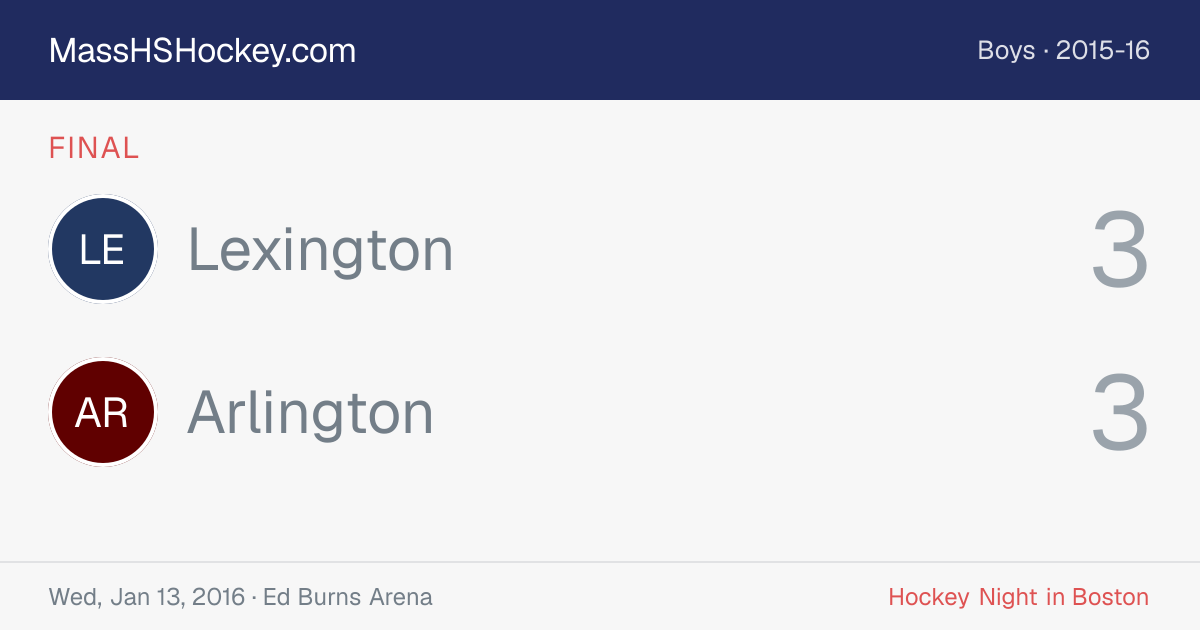 Lexington at Arlington score card
