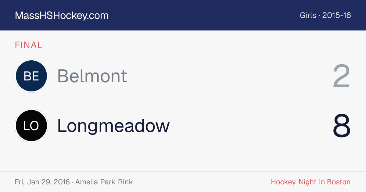 Belmont at Longmeadow score card