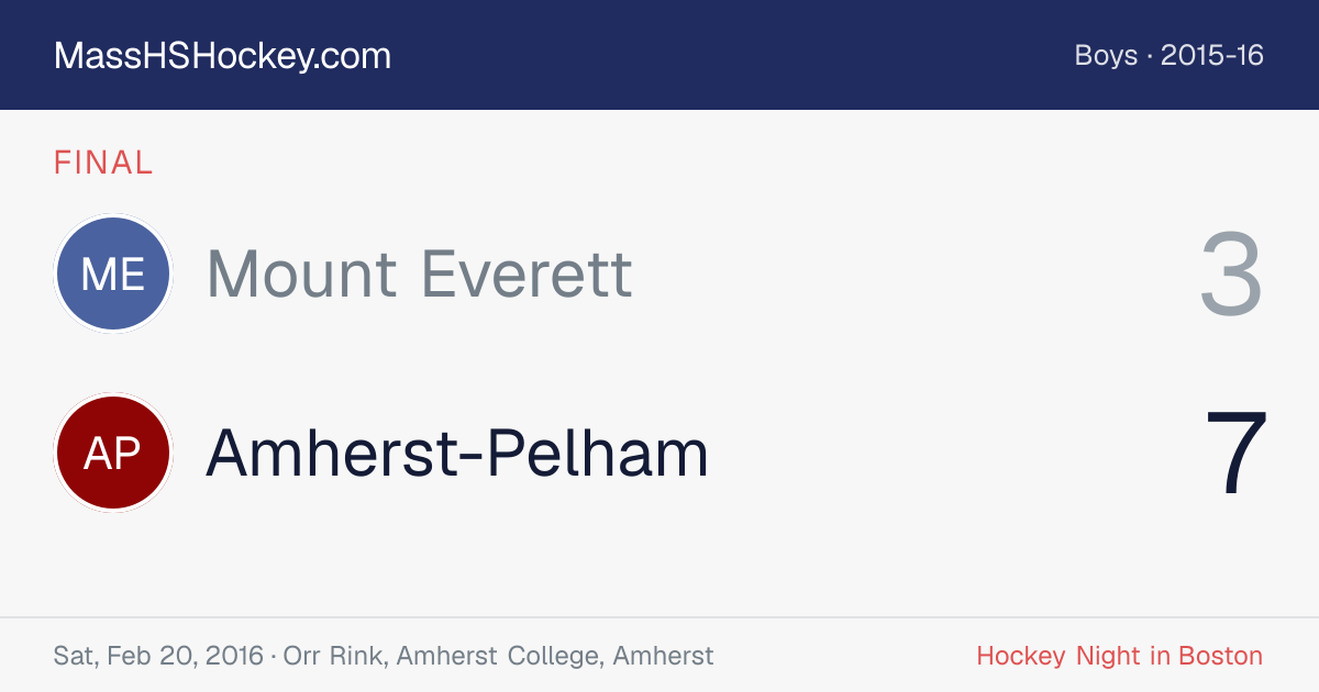 Mount Everett at Amherst-Pelham score card
