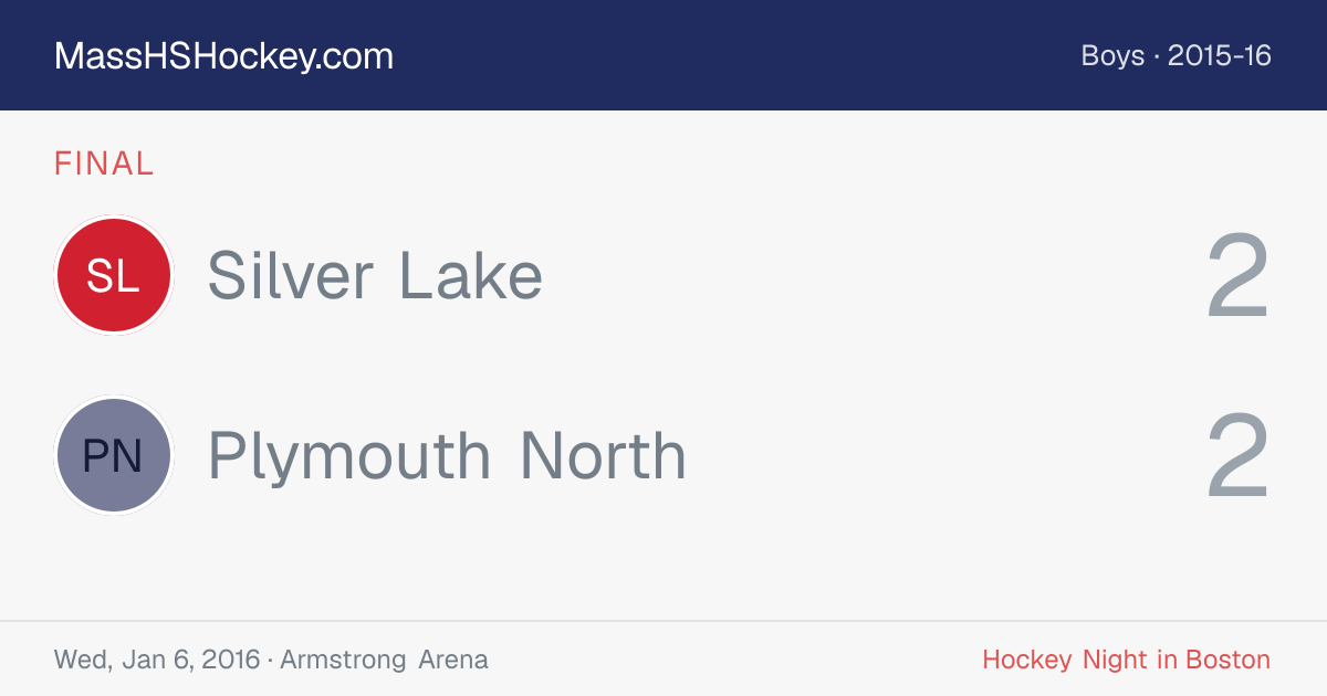 Silver Lake at Plymouth North score card