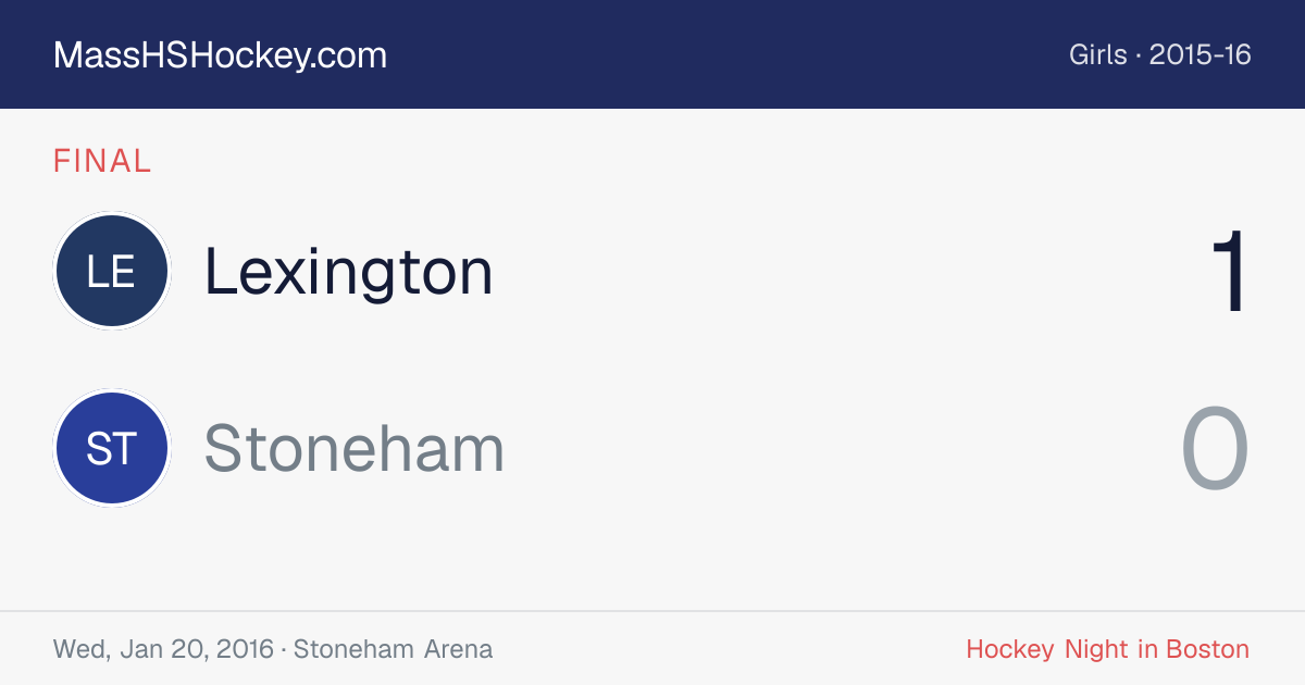 Lexington at Stoneham score card