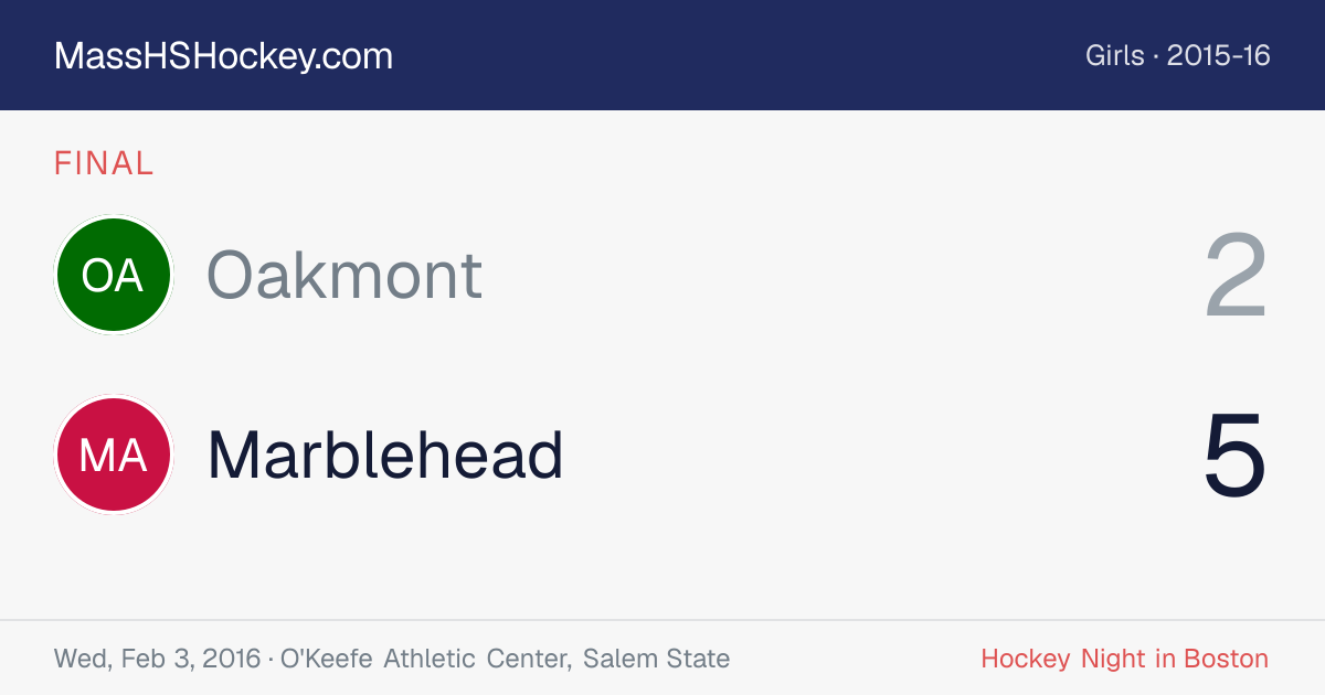 Oakmont at Marblehead score card