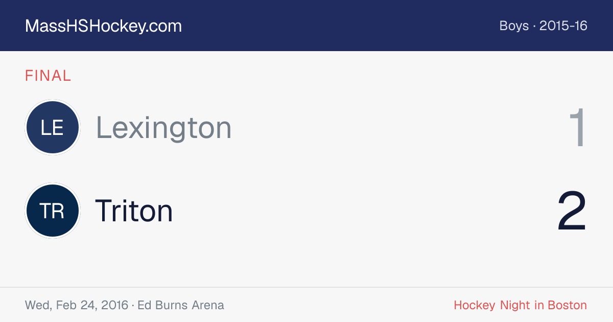 Lexington at Triton score card