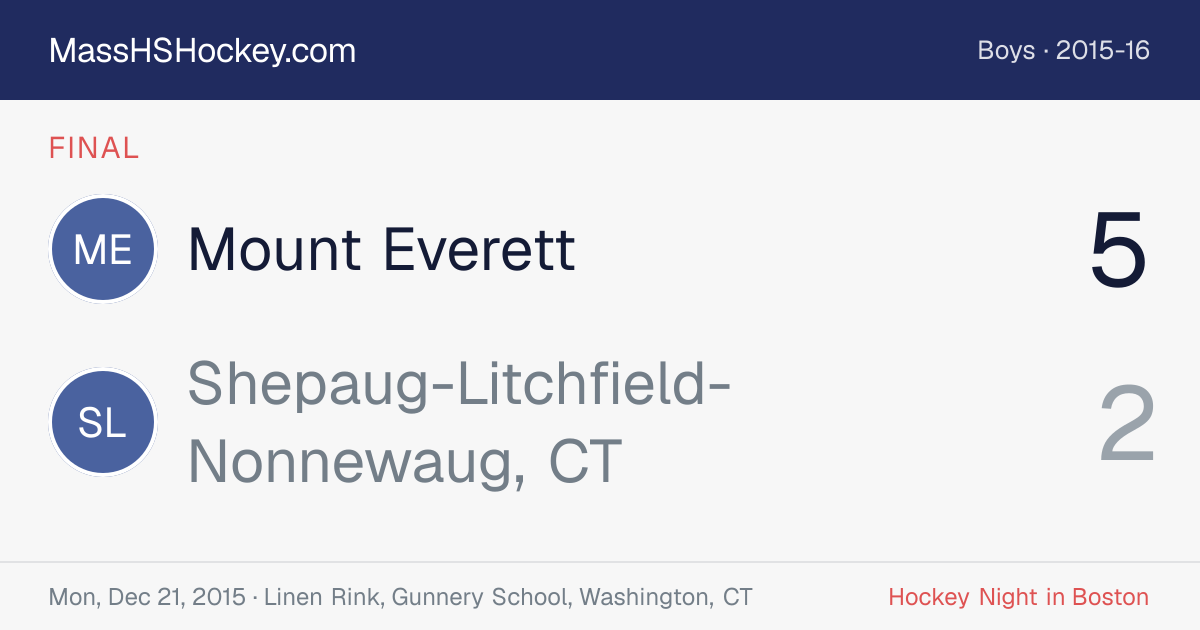 Mount Everett at Shepaug-Litchfield-Nonnewaug, CT score card