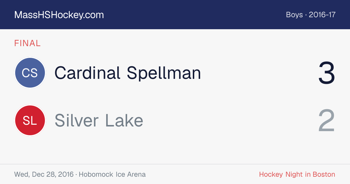 Cardinal Spellman at Silver Lake score card