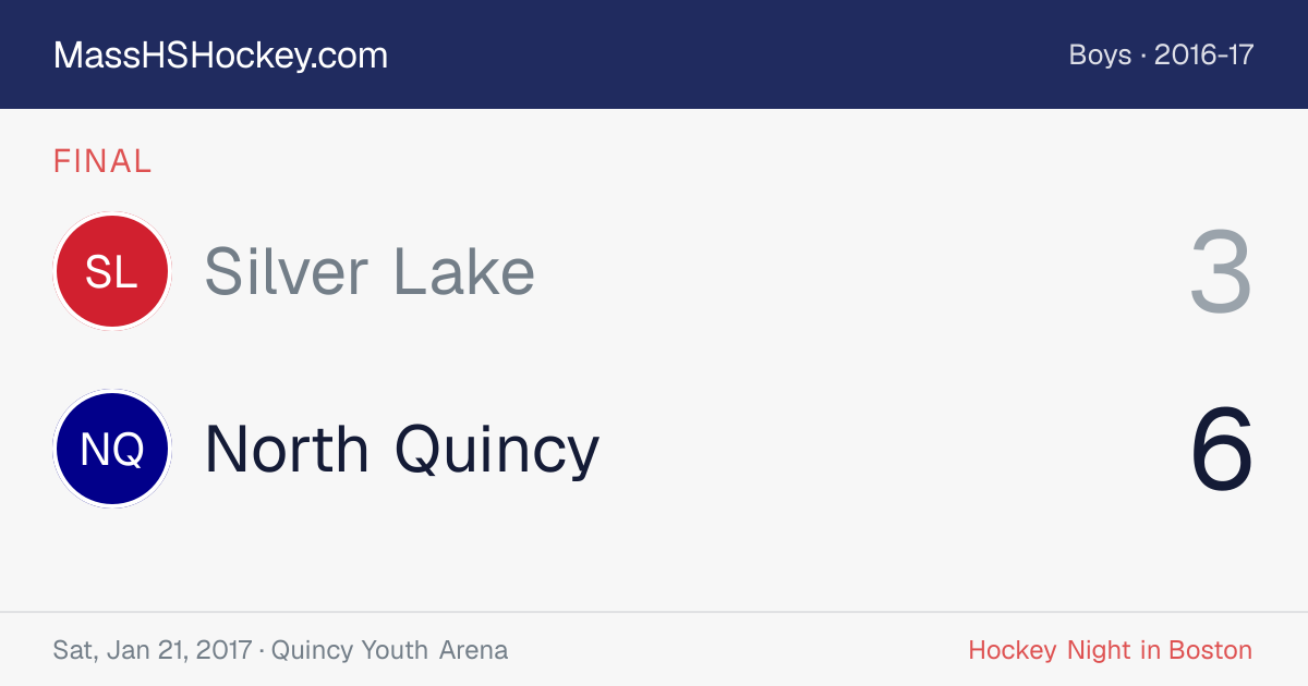 Silver Lake at North Quincy score card