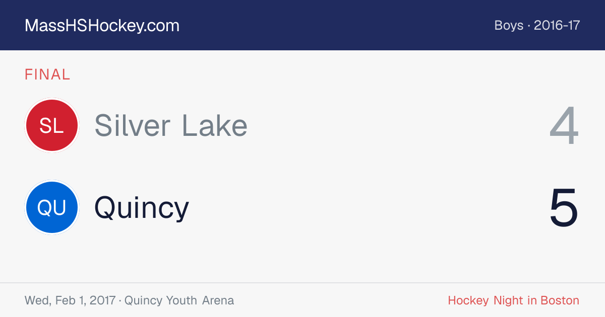 Silver Lake at Quincy score card
