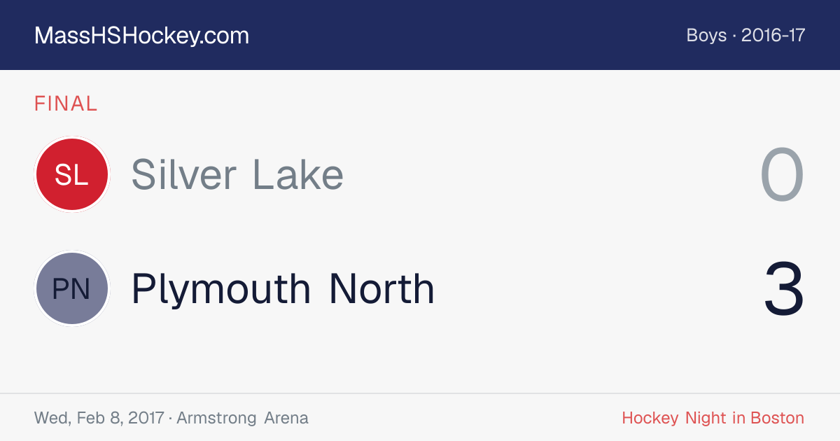 Silver Lake at Plymouth North score card