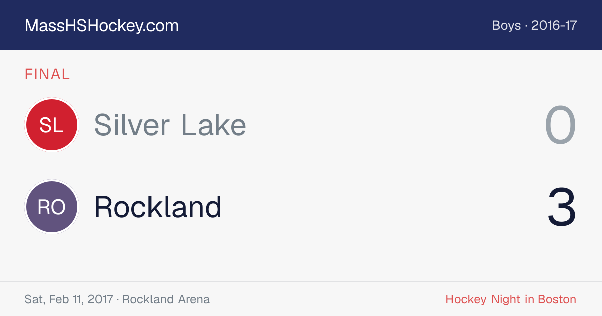Silver Lake at Rockland score card