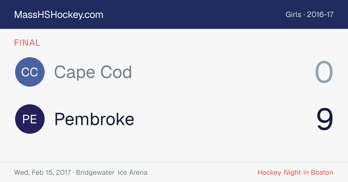 Cape Cod at Pembroke score card