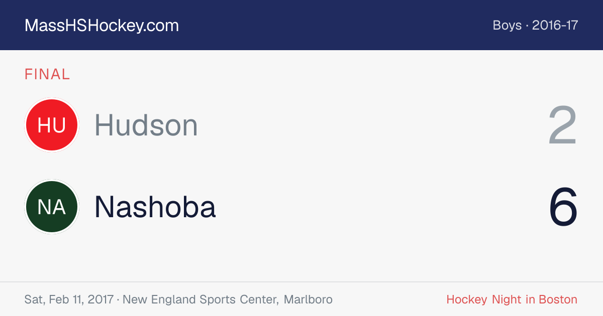Hudson at Nashoba score card