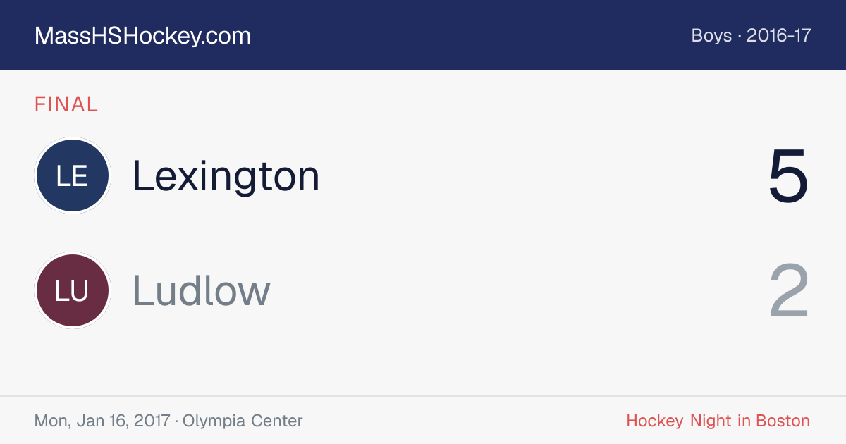Lexington at Ludlow score card