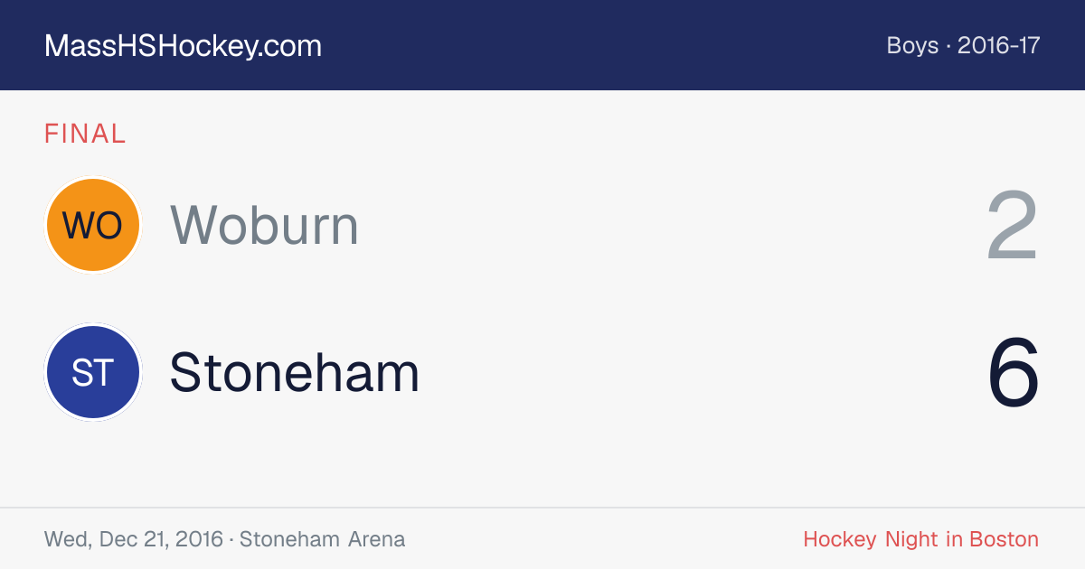 Woburn at Stoneham score card