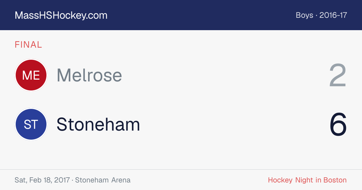 Melrose at Stoneham score card