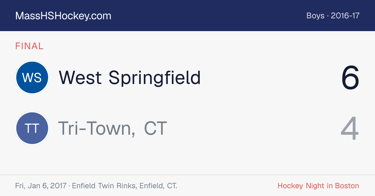 West Springfield at Tri-Town, CT score card