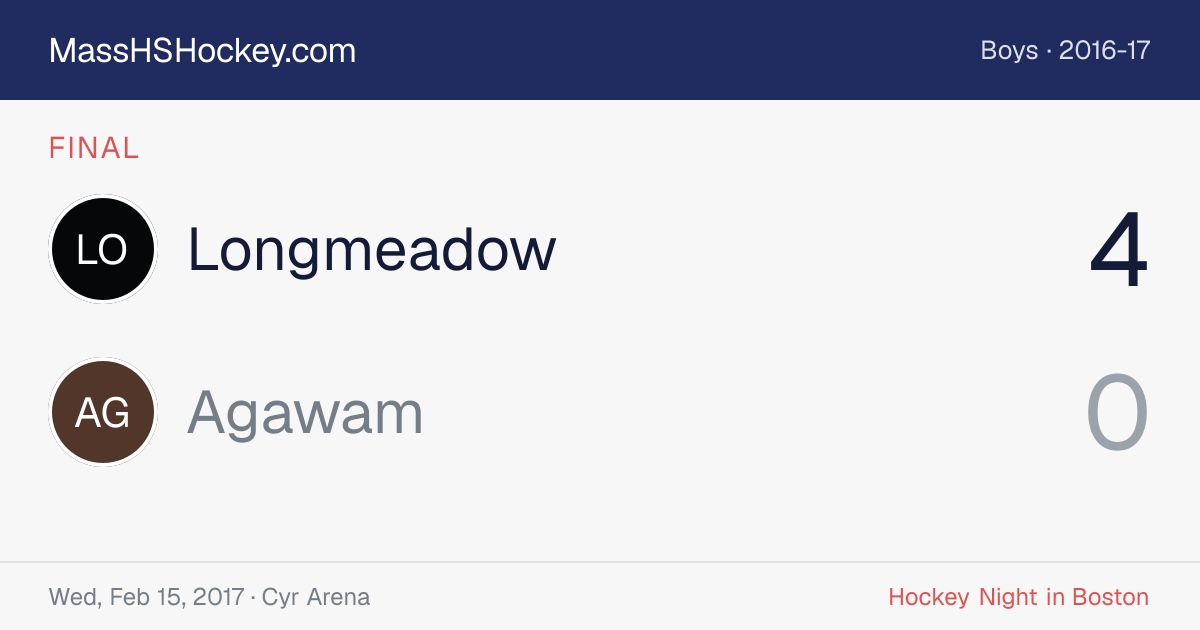 Longmeadow at Agawam score card