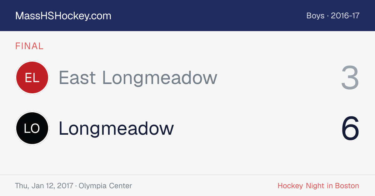 East Longmeadow at Longmeadow score card