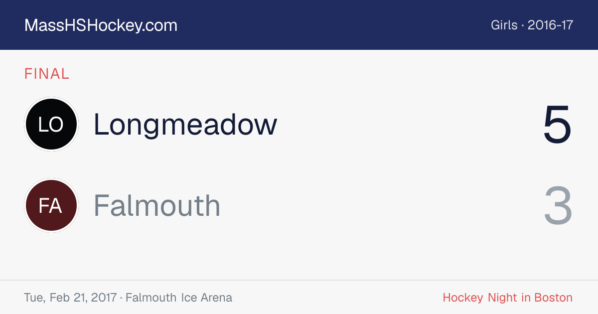 Longmeadow at Falmouth score card