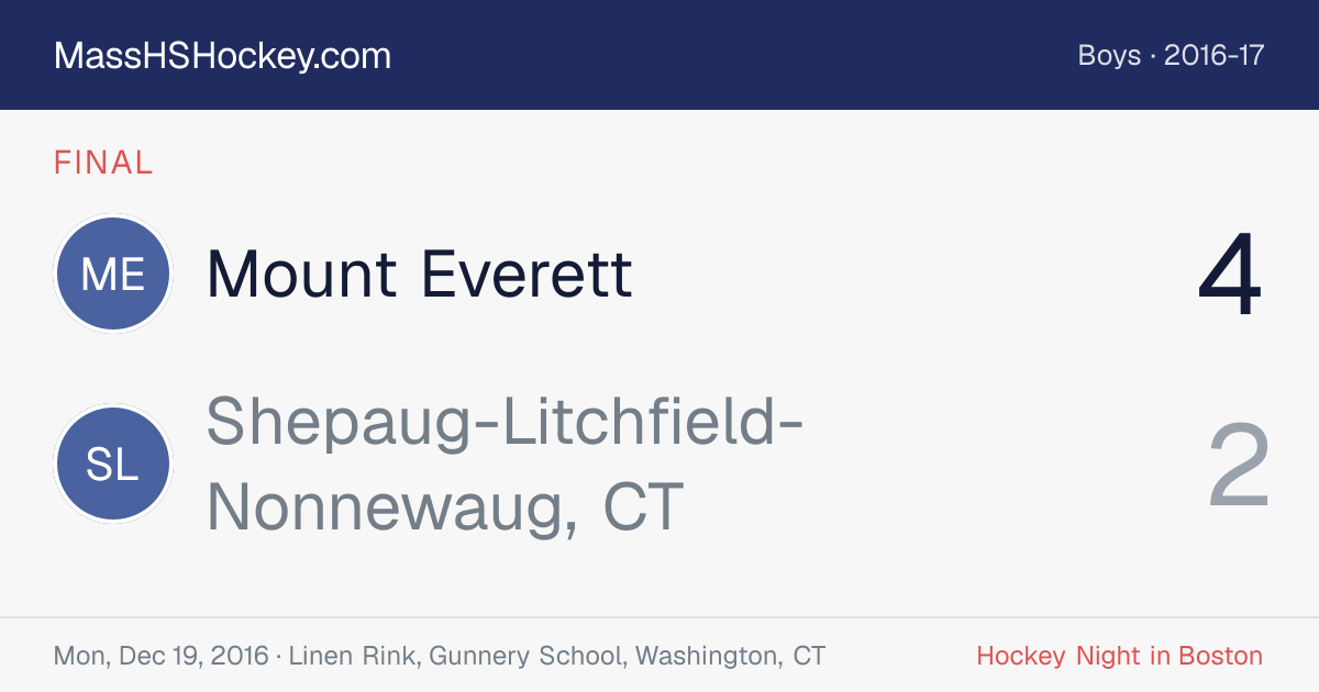 Mount Everett at Shepaug-Litchfield-Nonnewaug, CT score card
