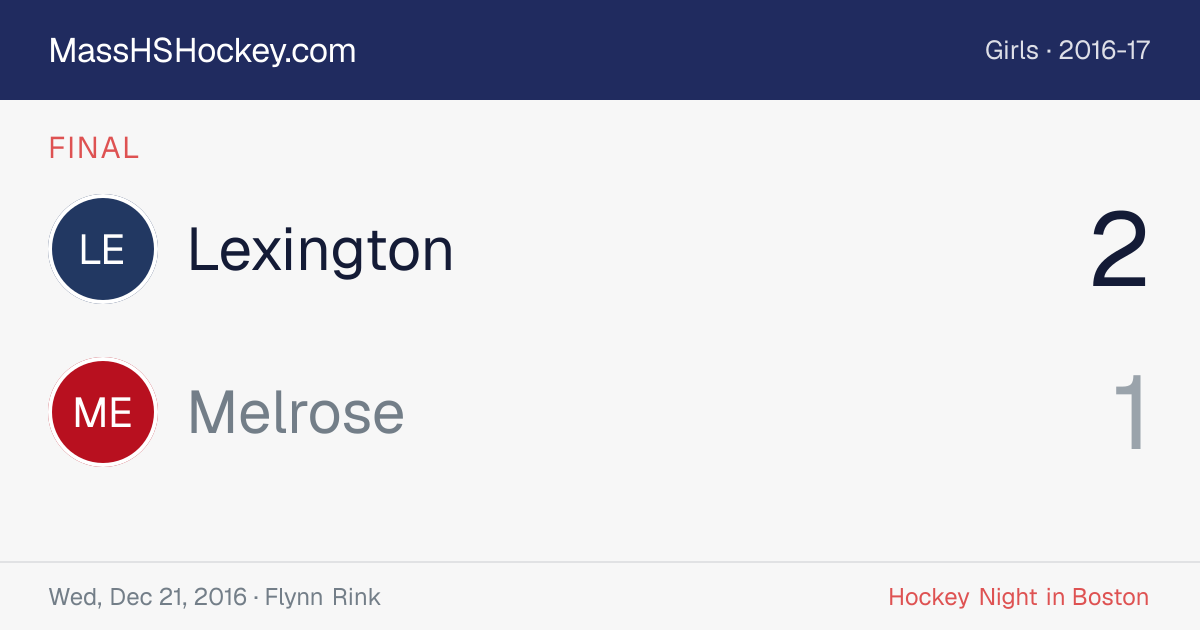 Lexington at Melrose score card