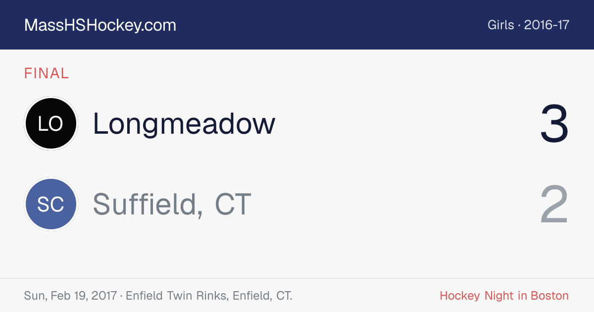 Longmeadow at Suffield, CT score card
