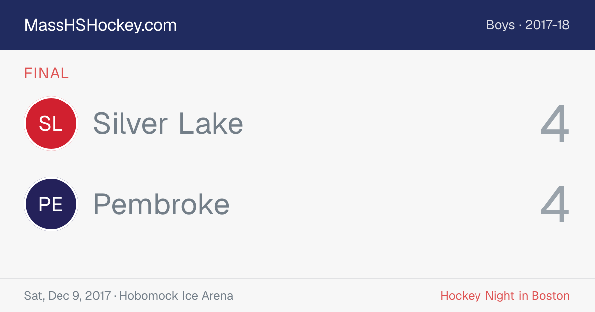 Silver Lake at Pembroke score card