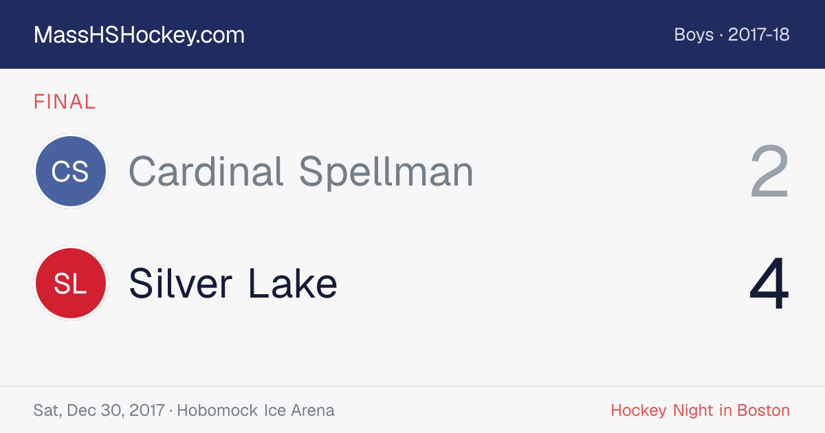 Cardinal Spellman at Silver Lake score card