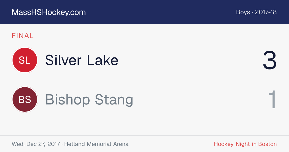 Silver Lake at Bishop Stang score card