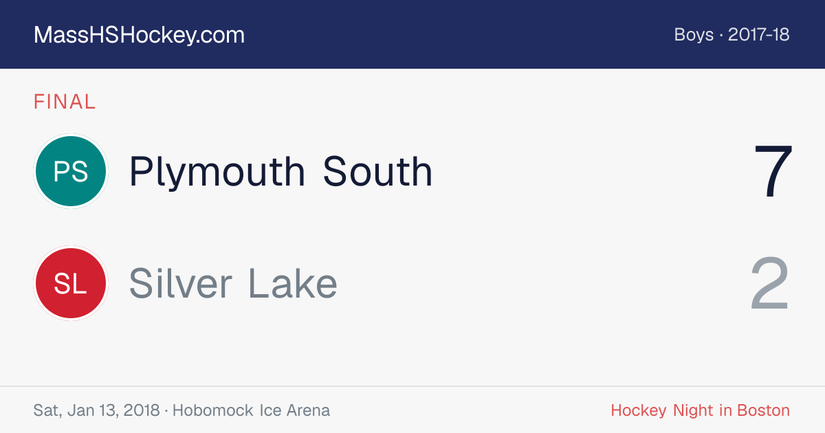 Plymouth South at Silver Lake score card