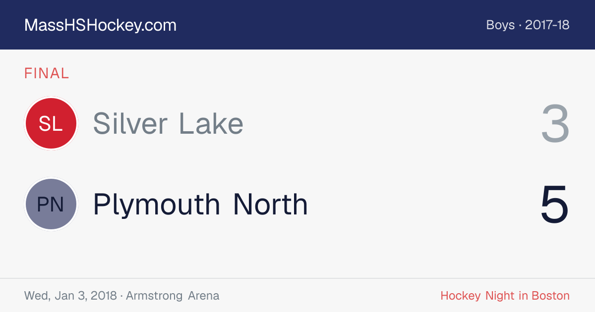 Silver Lake at Plymouth North score card