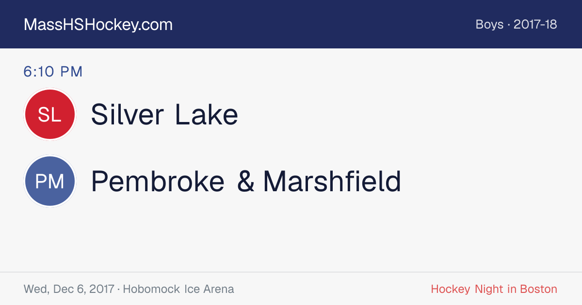 Silver Lake at Pembroke & Marshfield score card