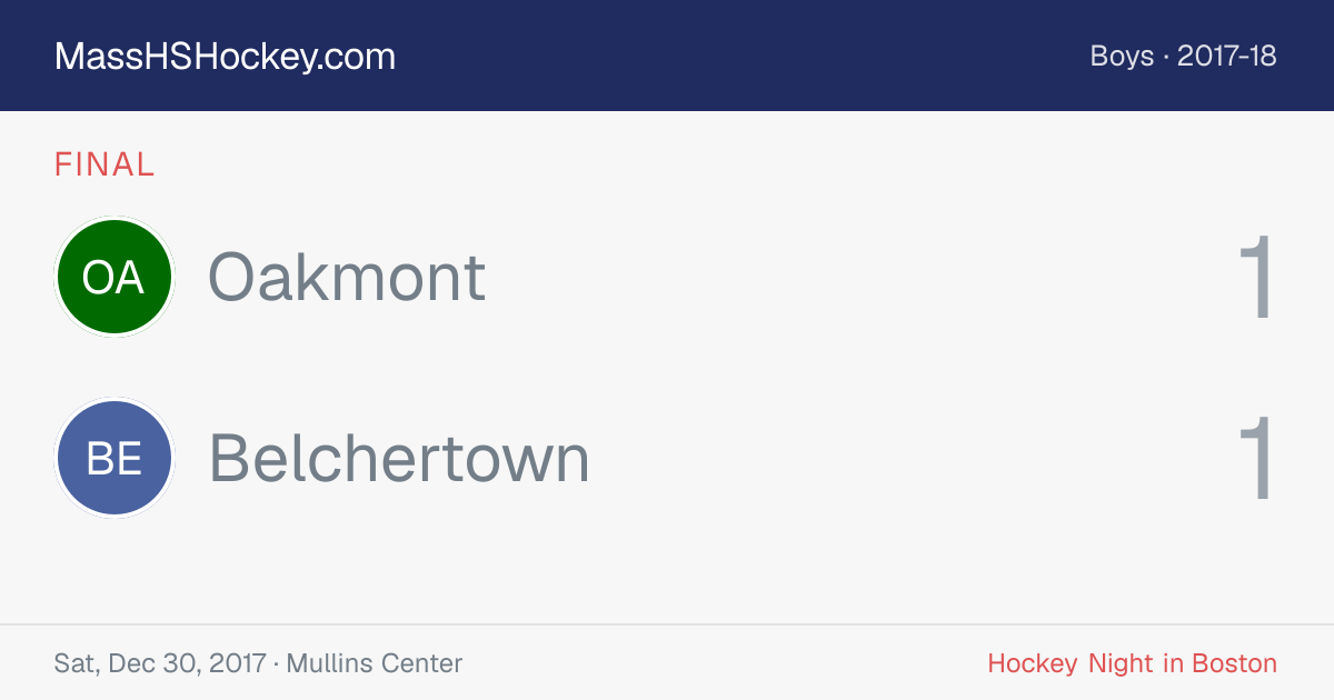 Oakmont at Belchertown score card