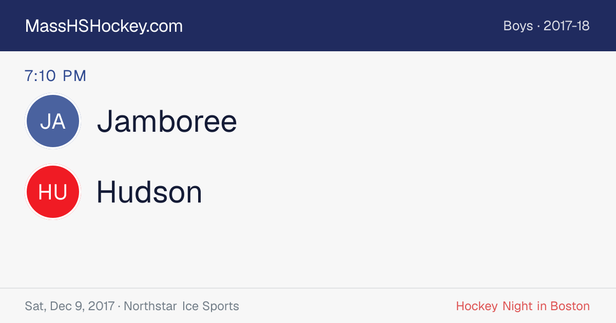 Jamboree at Hudson score card
