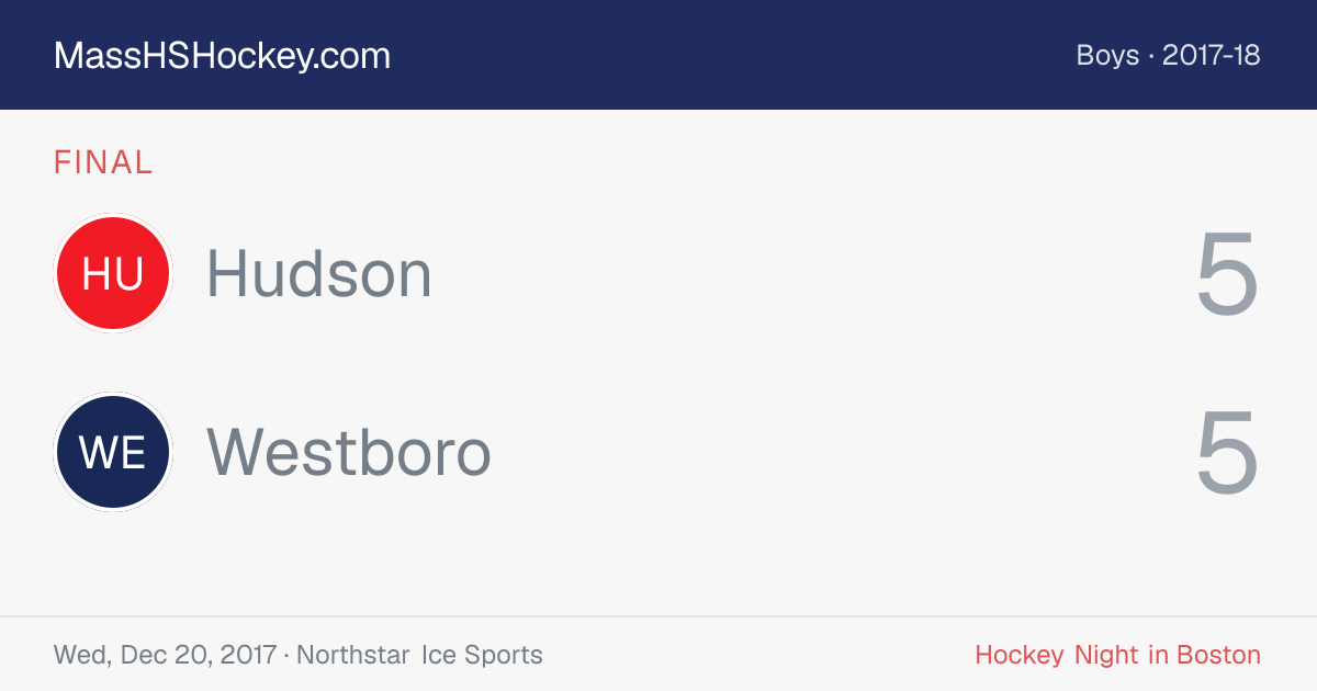 Hudson at Westboro score card