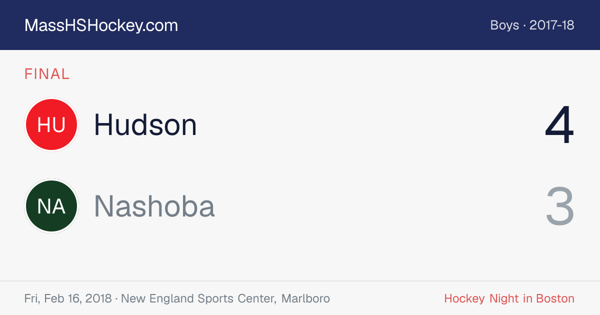 Hudson at Nashoba score card