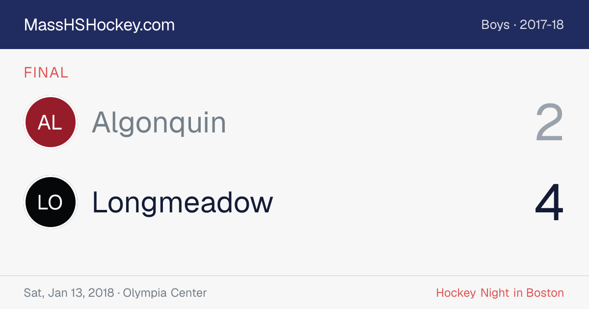 Algonquin at Longmeadow score card