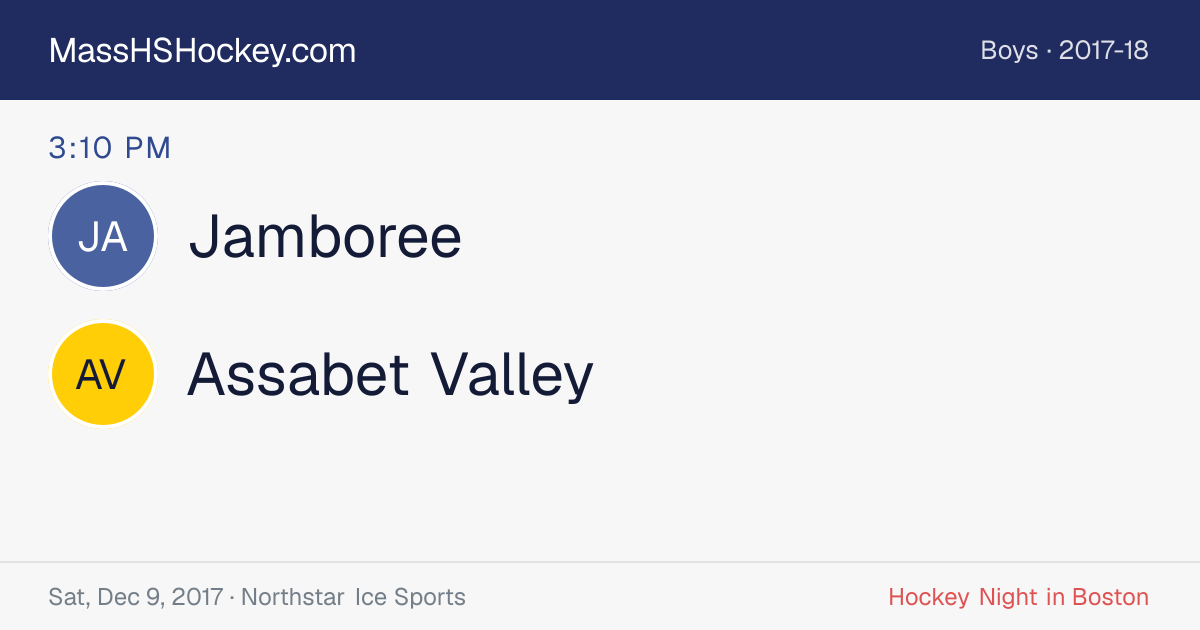Jamboree at Assabet Valley score card
