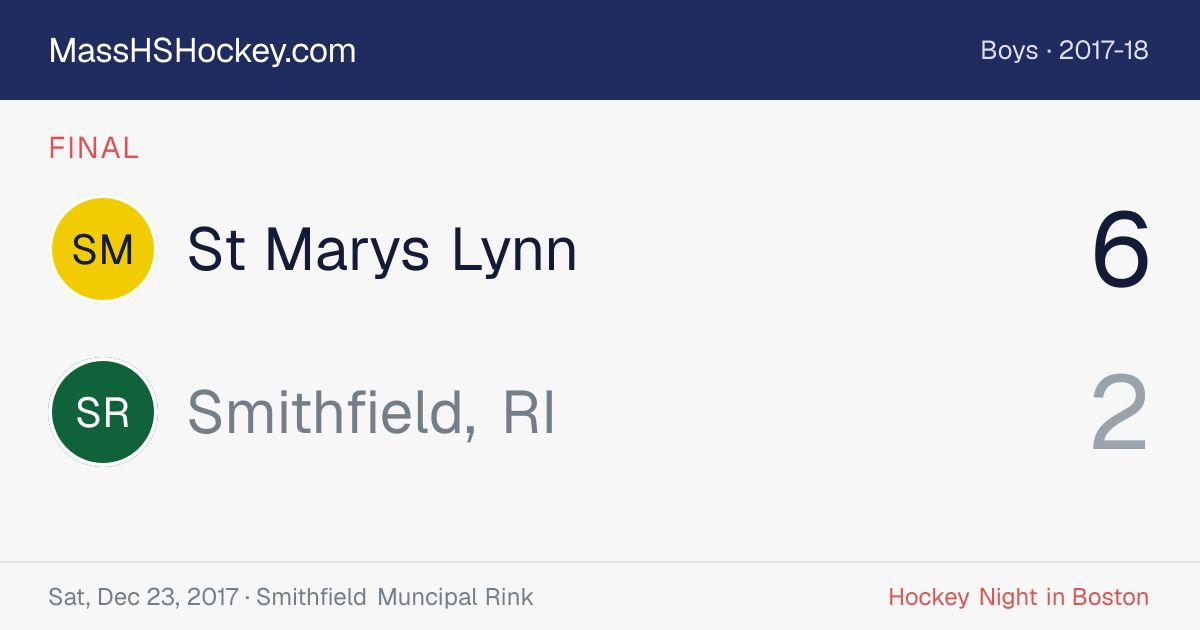 St Marys Lynn at Smithfield, RI score card