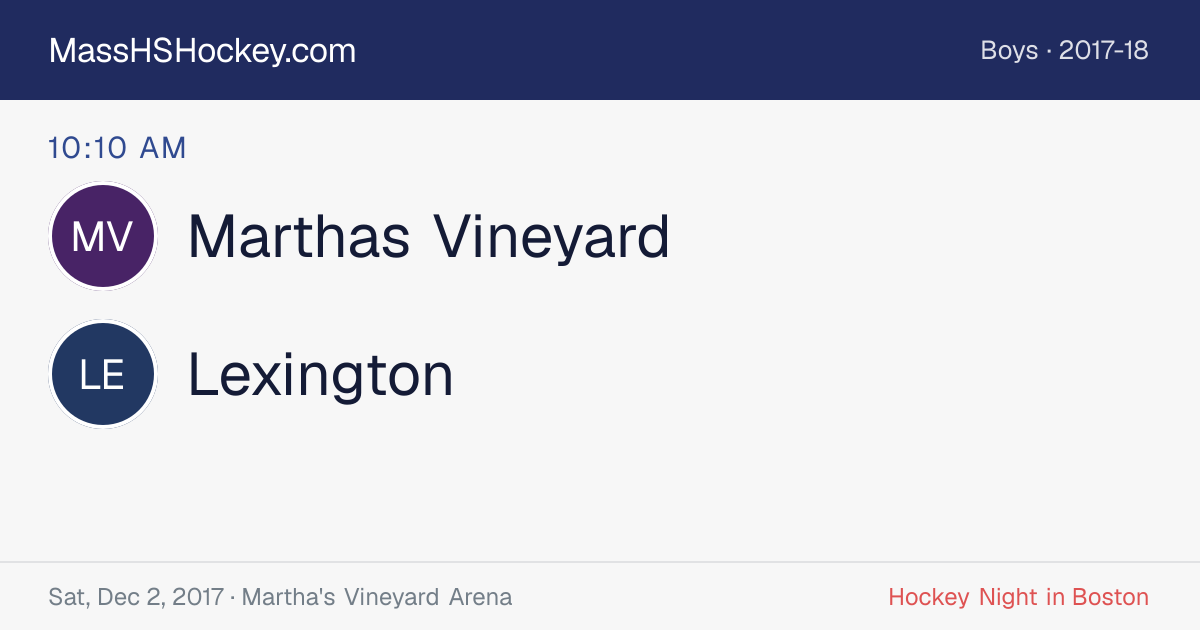 Marthas Vineyard at Lexington score card