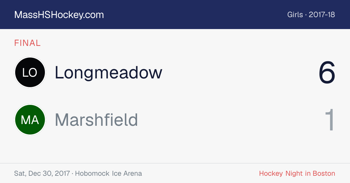Longmeadow at Marshfield score card
