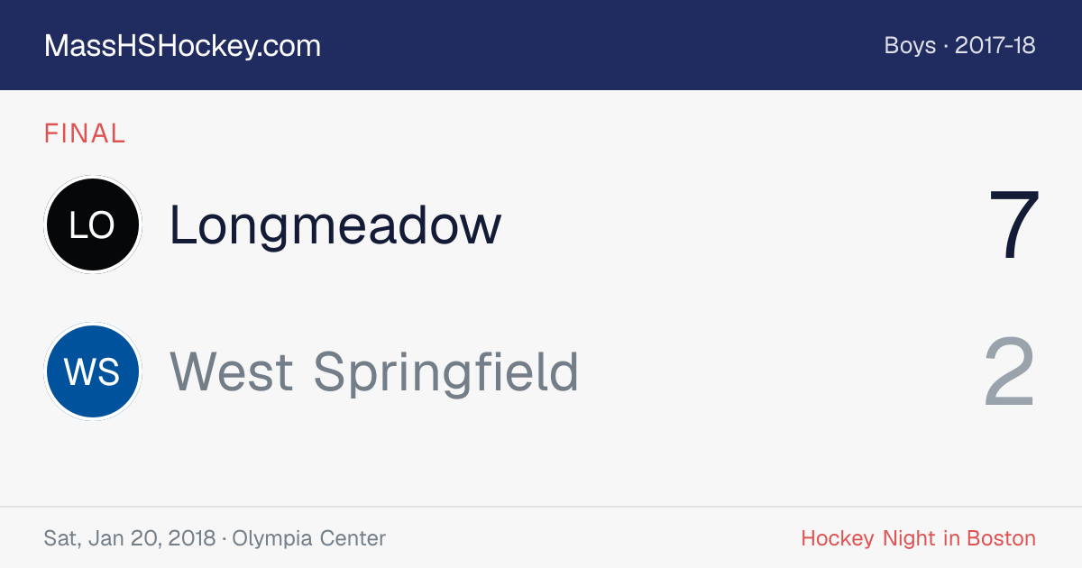 Longmeadow at West Springfield score card