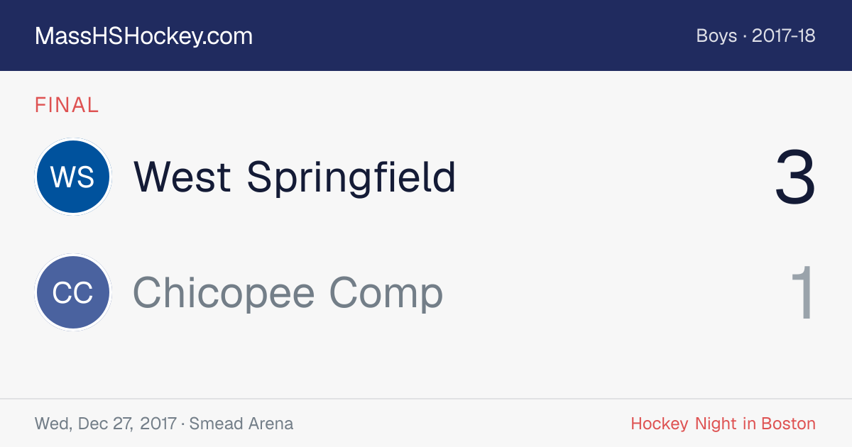West Springfield at Chicopee Comp score card