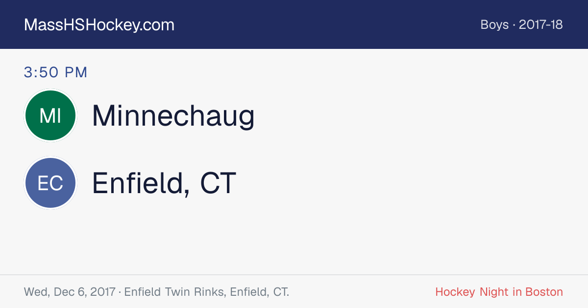 Minnechaug at Enfield, CT score card