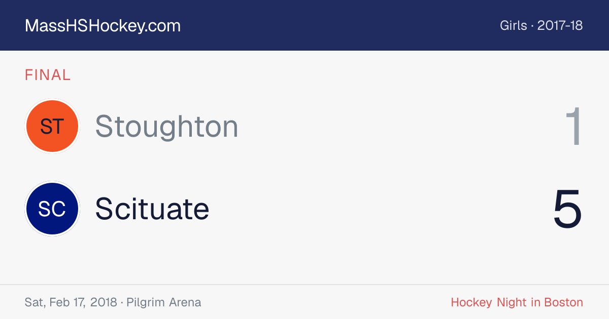Stoughton at Scituate score card