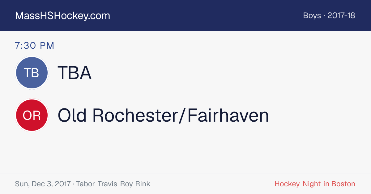 TBA at Old Rochester/Fairhaven score card