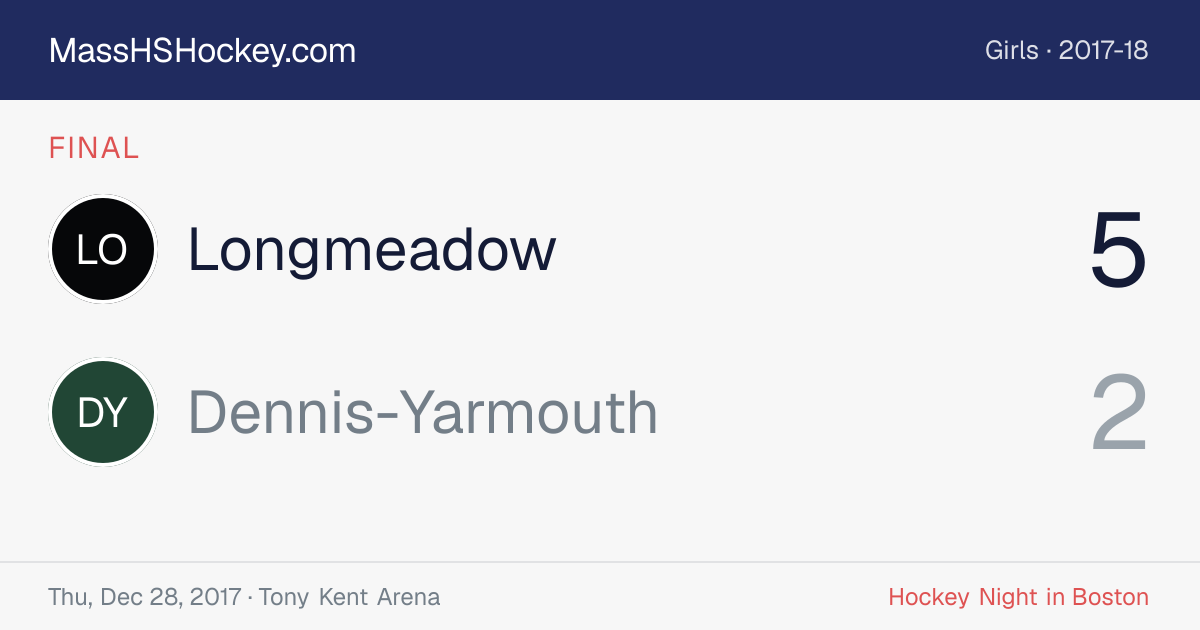 Longmeadow at Dennis-Yarmouth score card