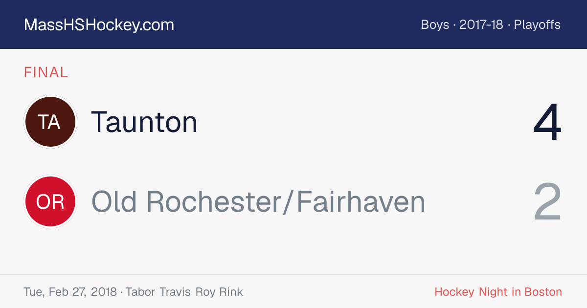 Taunton at Old Rochester/Fairhaven score card