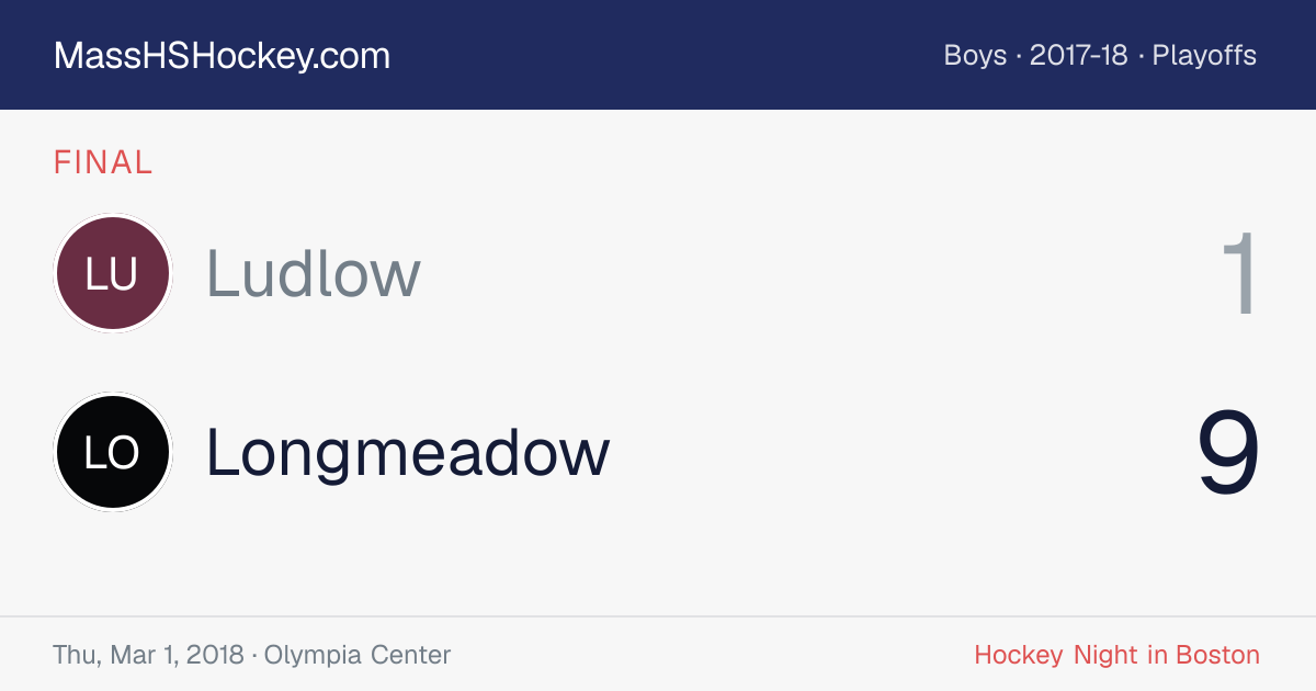 Ludlow at Longmeadow score card