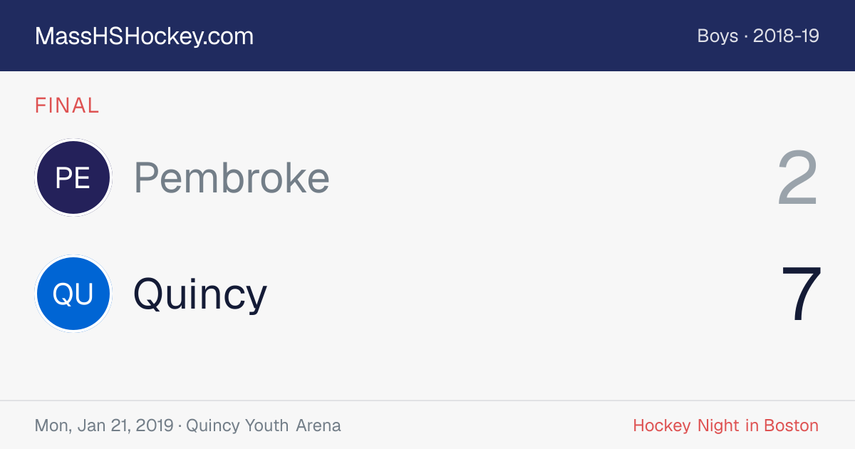 Pembroke at Quincy score card